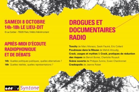 flyer "drogues et documentaires radio"